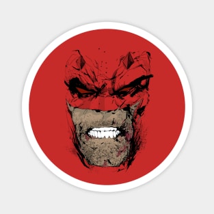 Red Full Face Magnet